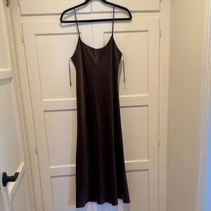 Vince Brown Midi Slip Dress